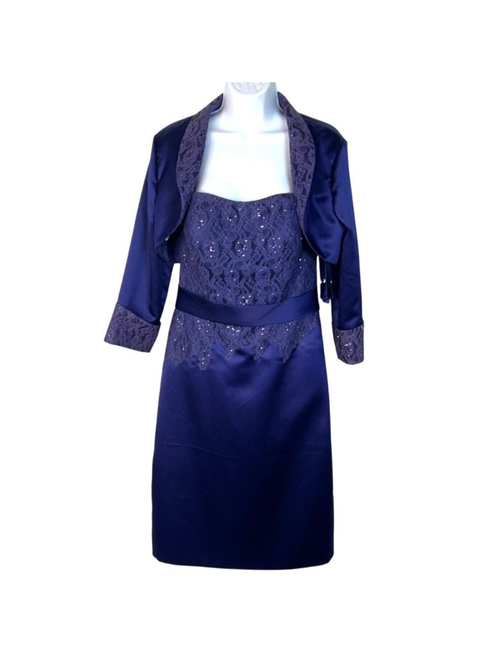 Romantic Bridals Purple Mother Of The Bride Dress & Jacket Set Size 10